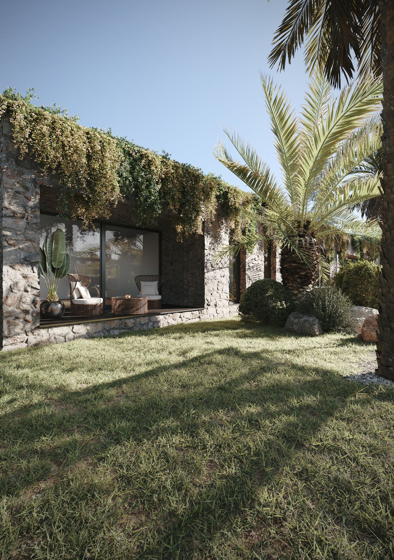 Arkiteam Modern Bağ Evi - Dış Mekân Görselleştirme
